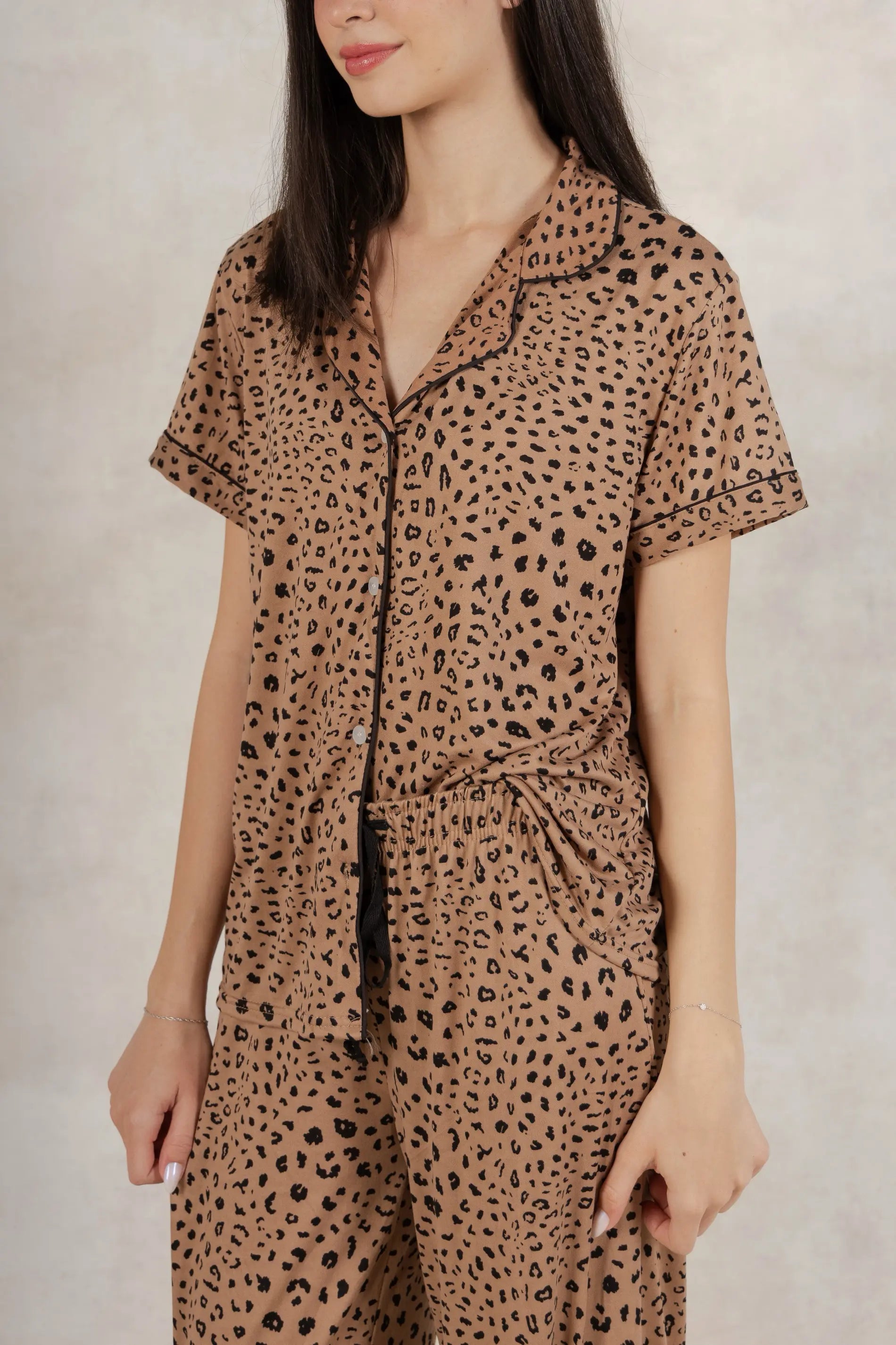 Soft Pj Pant Set- Animal Print