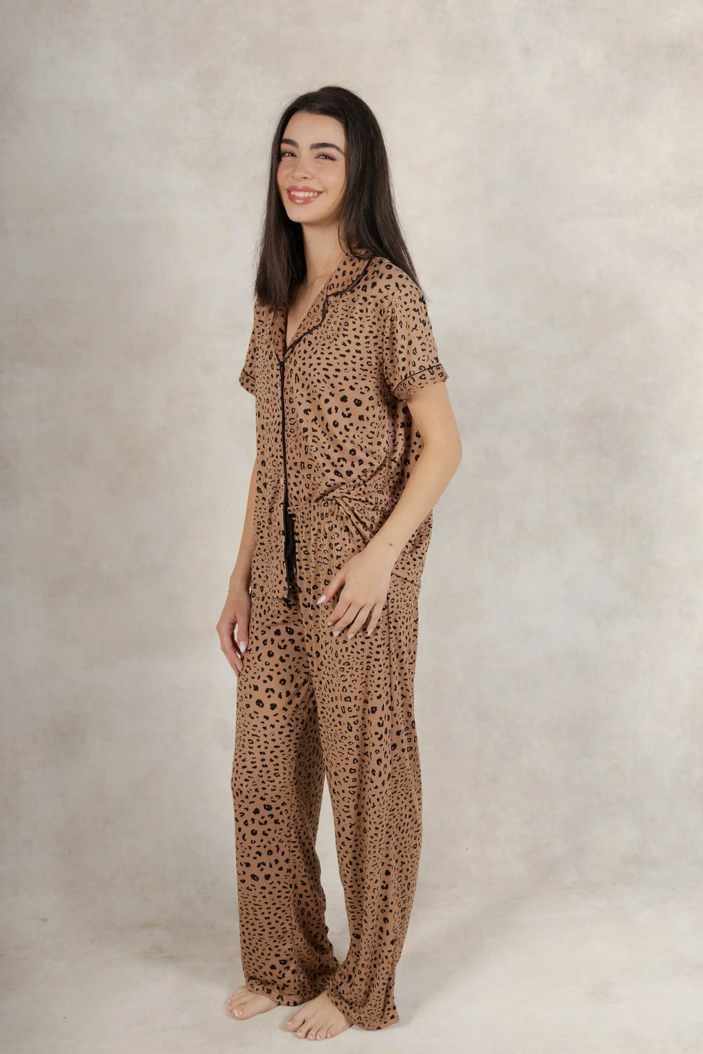 Soft Pj Pant Set- Animal Print