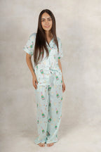 Satin Pj Pant Set- Champagne Party