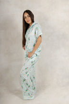 Satin Pj Pant Set- Champagne Party
