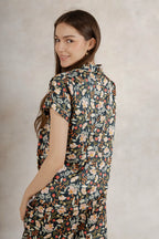 Satin Pj Pant Set- Flowers
