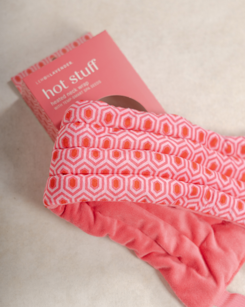 Heated Neck Wrap- Pink Pattern