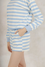 Set Rayas Baby Blue