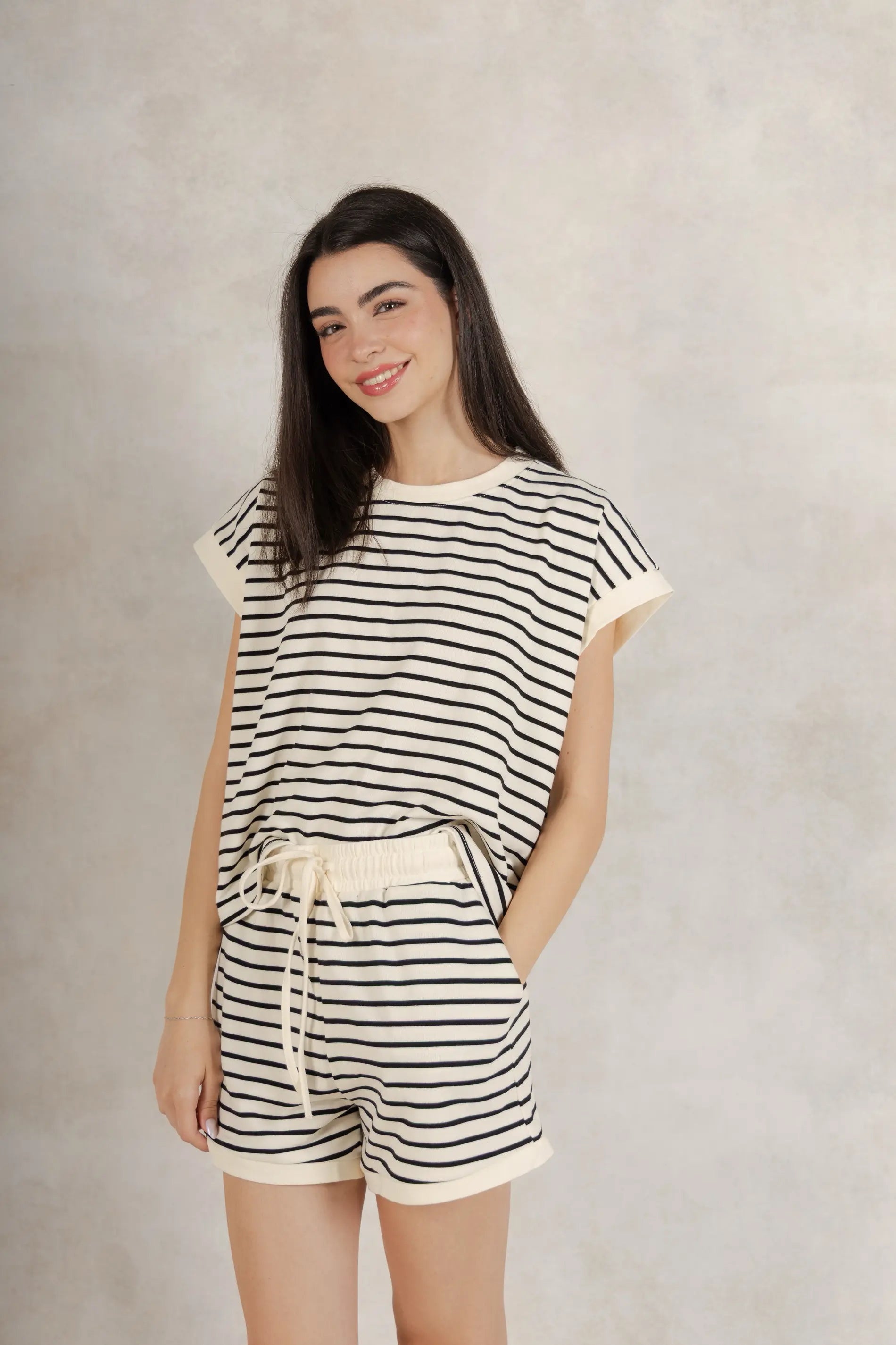Set Rayas Blanco y Negro