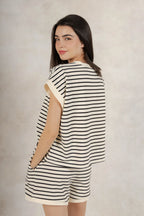 Set Rayas Blanco y Negro