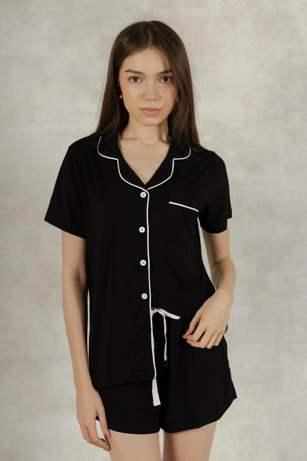 Soft Basic Pj Set - Black