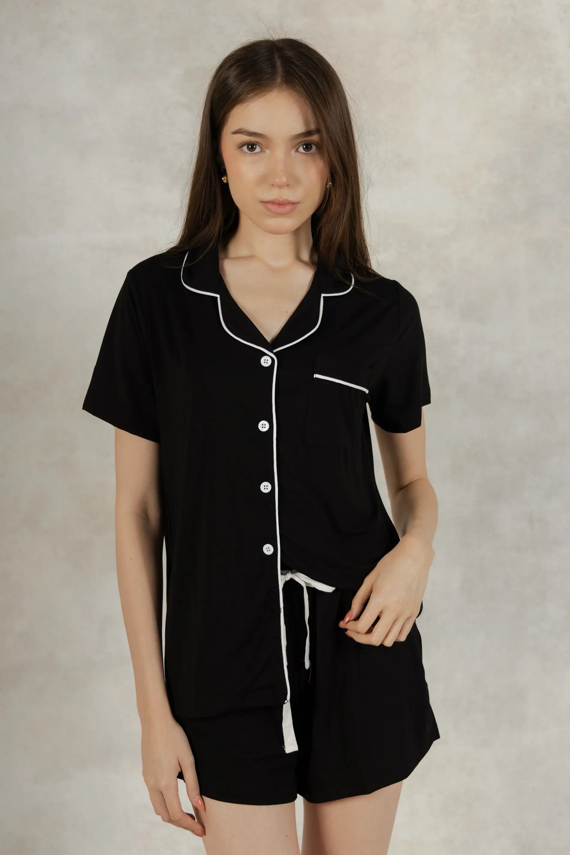 Soft Basic Pj Set - Black
